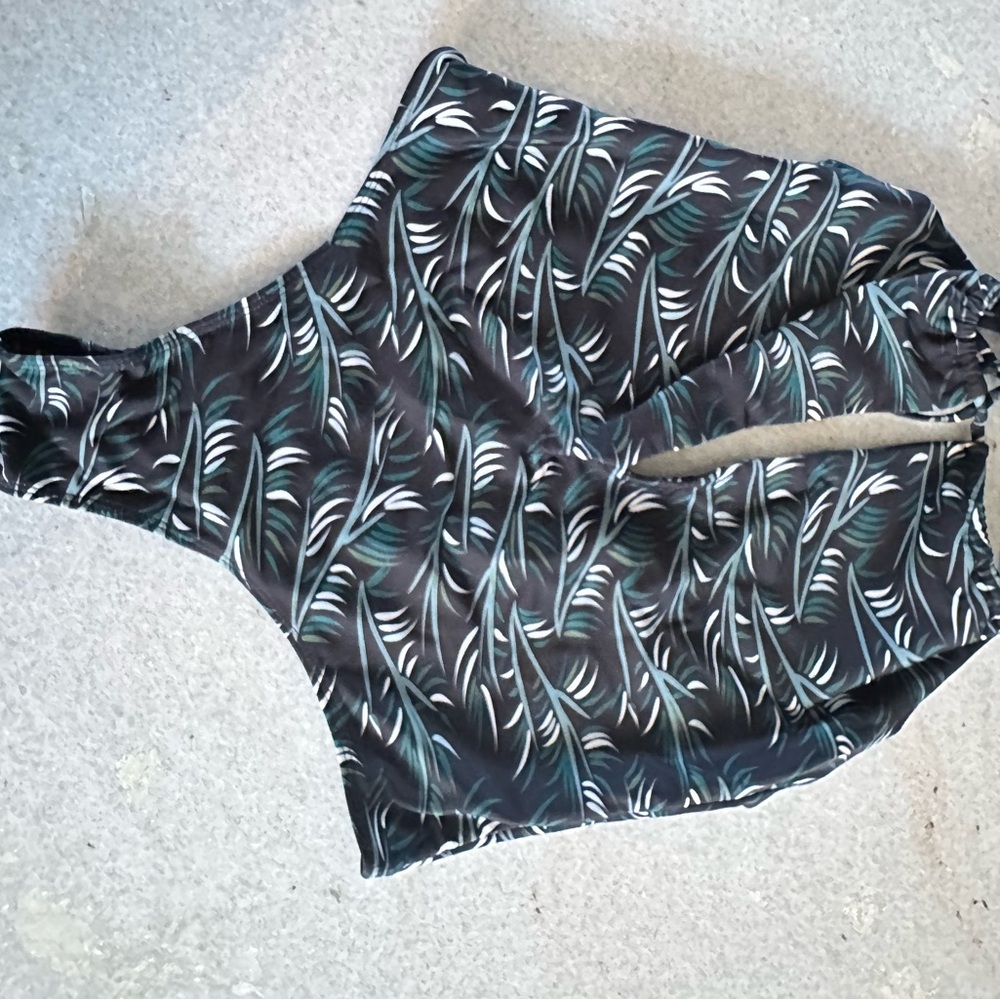 Leaf Print One-Piece Swimsuit